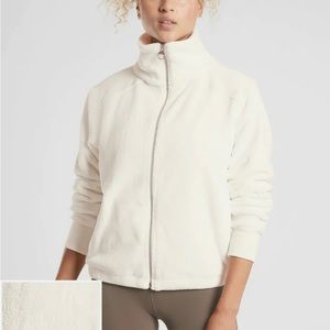 Athleta Double Karma Coat, white, size medium